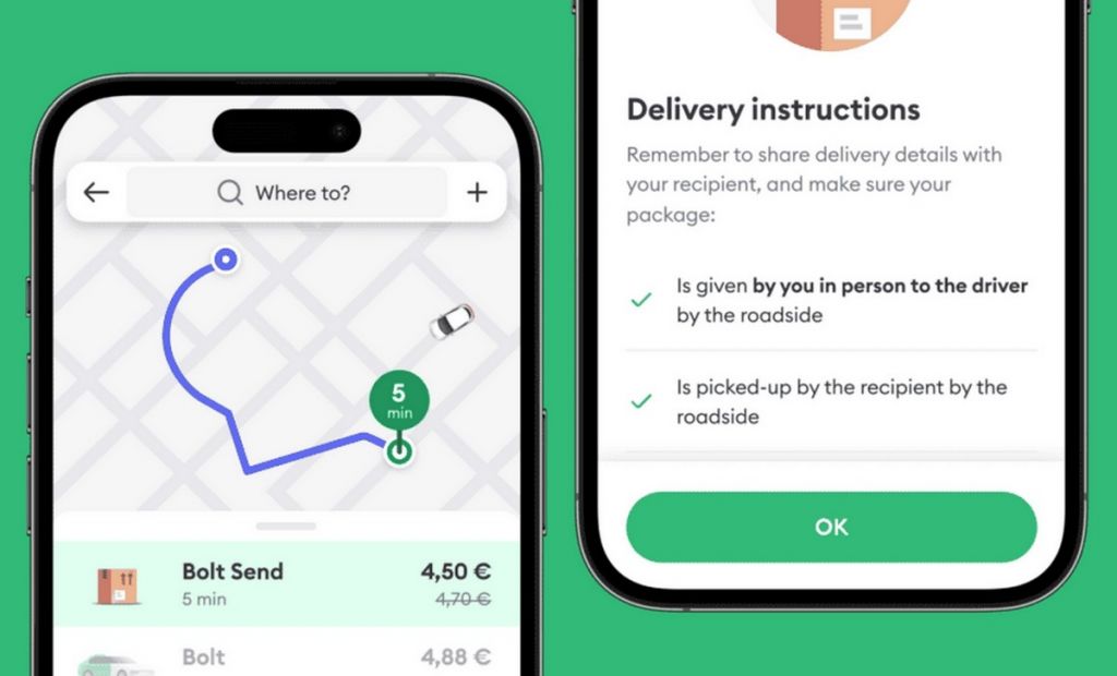 Kromě cestujících teď Bolt přepravuje i zásilky